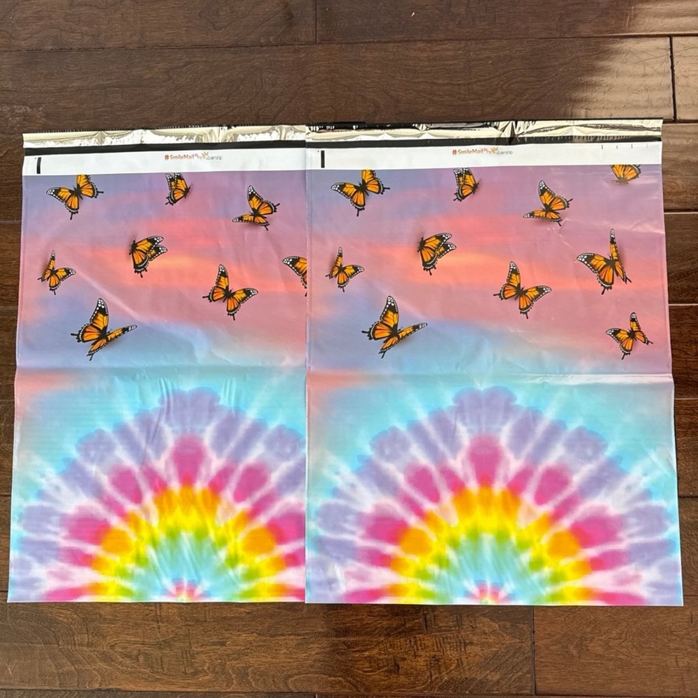 20 Pack - 19x24” XXL Rainbow Butterfly Poly Mailers